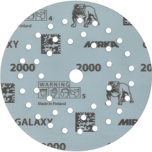 Disque de ponçage adhésif GALAXY Grip Multifit 125 mm, grain 2000, pour bois/métal/peinture/plastique/céramique/corindon, 72 trous - Product Image 1