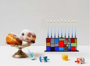 Lámpara de Hanukkah, Menorá de Cristal, Venta Directa de Fábrica, Velas al por Mayor - Product Image 4