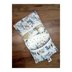 Borsa per la cura con apertura inferiore tessuto di mussola con chiusura a scatto (certificata OEKO-TEX) cotone 100%