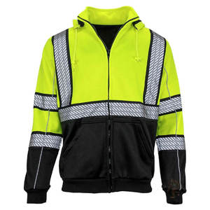Sudadera con Capucha de Algodón de Alta Visibilidad para Hombre, para Trabajo de Invierno y Construcción, con Reflectores LED de Seguridad, Logotipo Personalizado, Compatible con OEM - Product Image 3