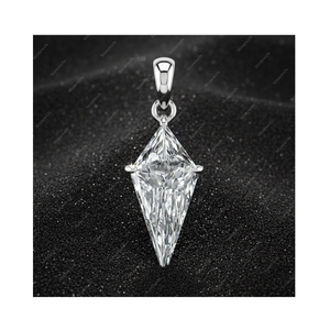 Diamante Cultivado en Laboratorio con Certificación GIA IGI de 8.0 Ct DEF VVS VS, Corte Asscher, Oro Fino 925, Plata de Ley, Colgante Solitario y Dije, Regalo para Él - Product Image 1