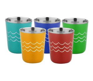 Modern Steel Glass <b>Tumbler</b> with Bay Print Design Used for Drinking Beverages Drinks Party Wedding with Sale Product - Product Image 5