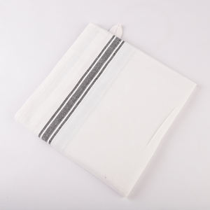 Juego de toallas de bambú de microfibra de lino y algodón reciclado, tiras Vintage, diseño de Golf, cocina, hogar, playa, 12 piezas, Color gris - Product Image 5