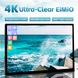 Moniteur portable Eimio 4K 60Hz 15,6'' avec dalle IPS, <span class=keywords><strong>écran</strong></span> tactile 10 points, Type-C, haut-parleurs intégrés, <span class=keywords><strong>compatible</strong></span> avec les jeux, VESA, <span class=keywords><strong>compatible</strong></span> avec les MacBook - Product Image 2