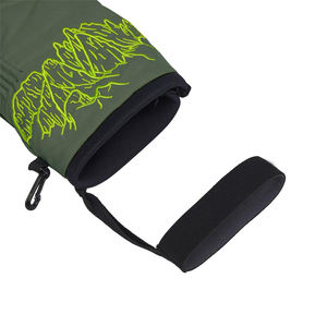 Good Quality Cheap Custom Ski Gloves Waterproof Shearling Fur and Polyester Leather Palm Warm Winter Snow <b>Snowmobile</b> Mittens - Product Image 4