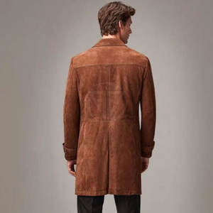 Gabardina Clásica Premium para Hombre, Cuero de Gamuza, Textura Suave, Estilo Atemporal, Características Ecológicas y Transpirables, Personalizable - Product Image 4