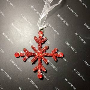 Ornements d'arbre de Noël perlés multicolores faits à la main décorations de vacances festives uniques taille personnalisable pour un usage domestique - Product Image 5