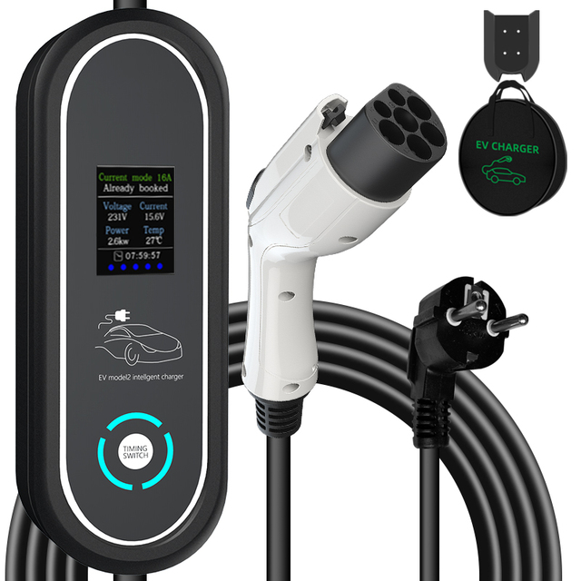 Factory Direct Sale New CE Certified Emergency Portable EV Charger AC 3.5KW Electric Car Charging GBT IP55 Qiaoyi 1 Year