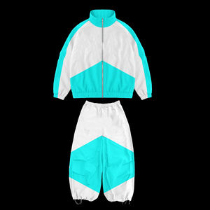 Conjunto de dos piezas cortavientos transpirable de talla grande para hombre, venta al por mayor, chándales cortavientos impermeables de alta calidad para hombre - Product Image 1