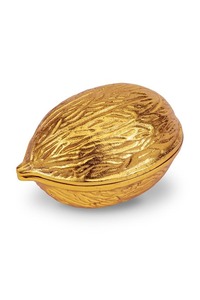Cuenco decorativo de metal con forma de flor de loto dorada para servir frutos secos, para decoración del hogar. - Product Image 2