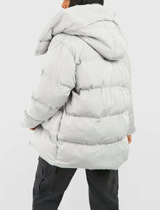 Vestes matelassées d'hiver pour femmes grande taille 2026, tissu en nylon respirant, rembourrage en coton, fermeture éclair, style à capuche, manteau à bulles - Product Image 4