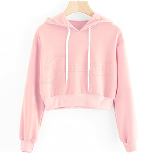 Sudaderas de alta calidad para mujer Crop Top Hoodie 2024 nuevo estilo OEM ODM Casual logotipo personalizado impresión Crop Top Hoodie - Product Image 2