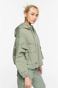 Hot Selling Custom Zipper Spring <b>Jacket</b> Windproof <b>Lightweight</b> Women <b>s</b> Oversized Windbreaker - Product Image 4