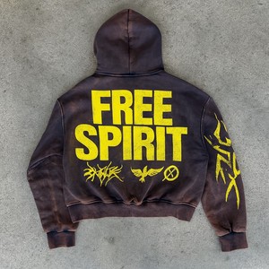 เสื้อฮู้ดดี้ผ้าฝ้าย 100% ประดับคริสตัลและเพชรเทียม ดีไซน์เนอร์ ยูนิเซ็กส์ สำหรับผู้ชายและผู้หญิง สไตล์สตรีทแวร์ทันสมัย ระยิบระยับ เหมาะสำหรับฤดูหนาว - Product Image 2