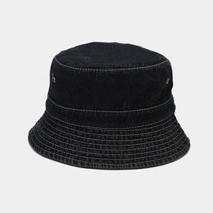 Chapeaux de seau de haute qualité Style de lavage à l'acide bouton de broderie solide déchiré fournisseur professionnel de haute qualité à faible quantité minimale de commande - Product Image 4