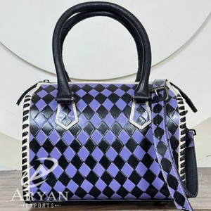 Sac de voyage Speedy en cuir à carreaux fait à la main, sac de voyage de luxe, sac de sport, design classique, sac de voyage pour une nuit - Product Image 1