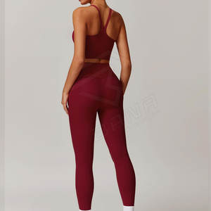 Fitness Sportswear Workout High Waist Activewear Gym Seamless 2 Piece Yoga Wear Sets para mujeres - Product Image 3