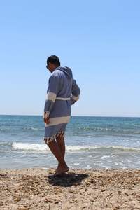 Peignoir en microfibre beige à motif de diamant turc tissé pour la maison ou l'hôtel pour femmes hommes comprend un ensemble de salle de bain - Product Image 3