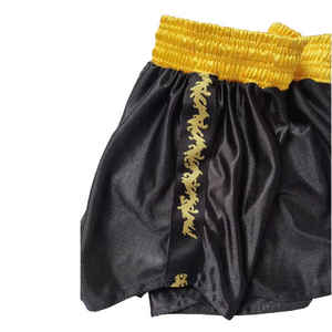 Pantalones cortos de Muay Thai de secado rápido transpirables y ligeros de alta demanda, ropa de artes marciales teñida lisa - Product Image 5
