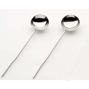 Juego de acero inoxidable hecho a mano con mango redondo largo para servir café, juego de servir comida, juego de sal/barra de azúcar, cuchara para sopa, cucharones - Product Image 1