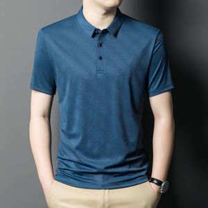 2025 dernière mode broderie Logo fabricant de vêtements décontractés d'âge moyen impression polo de golf à manches courtes pour hommes - Product Image 2