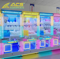 Machine de jeu d'arcade à griffes commerciale ACS Source Factory, sans fil, pour 110/220V, emballage en caisse en bois - Garantie 1 an (version anglaise)