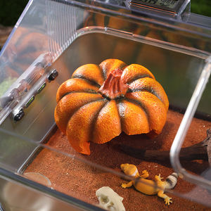 فيلا زواحف إبداعية من البلاستيك 360 درجة °   حوض زواحف آمن وخفيف الوزن وشفاف ومقاوم للهروب مع نافذة إطعام - Product Image 4