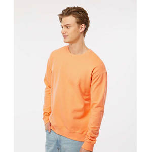 Alta calidad Puff impresión entrenamiento ropa deportiva personalizada al por mayor Color sólido 100% algodón polar cuello redondo sudadera hombres - Product Image 5