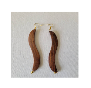 ต่างหูไม้ทำด้วยมือทำจากไม้ธรรมชาติต่างหูยาวจำนวนมากใช้เป็นของขวัญวันเกิดทรงกลมตามงบประมาณของคุณ - Product Image 6