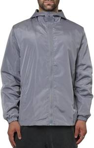 Vestes coupe-vent d'hiver pour hommes de qualité supérieure en gros, imperméables, coupe-vent, respirantes, à capuche, en toile, en nylon, devant - Product Image 3