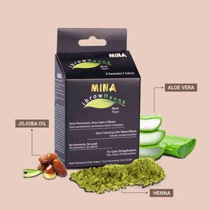 MINA IBrow Noir 3gm Qualité Professionnelle Longue Durée Étanche Henné DIY Kit pour Sourcils Logo Personnalisé Disponible En Gros - Product Image 3