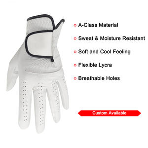 Vente à chaud de gants de golf en cuir de mouton noir de haute qualité avec logo personnalisé de qualité supérieure souples pour adultes et jeunes pour le sport - Product Image 5