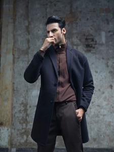 Manteau long en laine tendance pour homme - Manteau d'hiver écologique et chaud pour le bureau et la mode quotidienne - Product Image 4