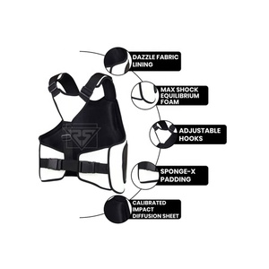 Almohadilla de pecho de boxeo de cuero con logotipo personalizado de alta calidad Muay Thai Chest de Rukhmal Sports - Product Image 6