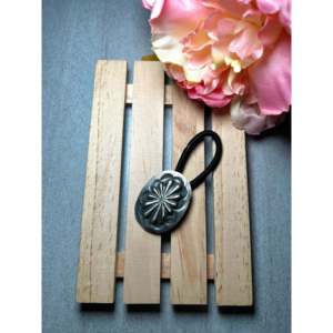 Coletero Étnico de Plata de Ley para Niños, Hecho en Navajo, para Fiestas, Material de Goma y Banda Elástica - Product Image 3