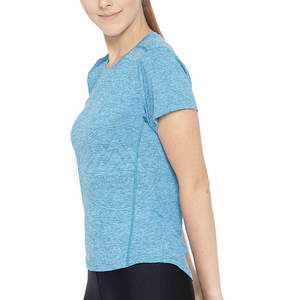 2024 nouveau T-Shirt en coton pour femmes à col rond Logo personnalisé teint uni Style décontracté avant Logo Placement vente en ligne - Product Image 2