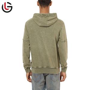 Sudadera con capucha lavada con ácido de algodón para hombres, logotipo impreso personalizado, bordado, a prueba de viento, ropa de invierno para el personal, sudaderas ODM suministradas medianas XXL - Product Image 2