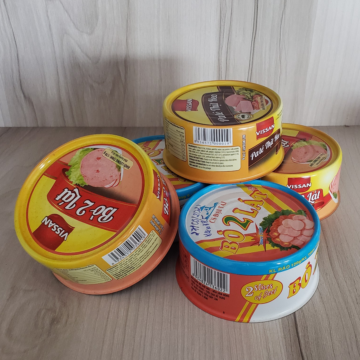 Canettes alimentaires rondes en tissu, pour 2 pièces de viande, 4 à 6 couleurs, meilleur prix offert, expédition du Vietnam, offre spéciale,