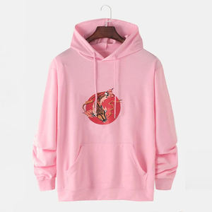 Sweat à capuche solide de coupe régulière à épaules tombantes pour hommes 100% coton personnalisé 340 grammes de polaire lourde sans ficelle DTG impression haute - Product Image 1