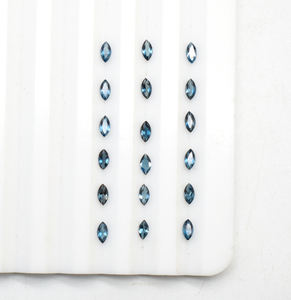 AAA Grade 4.5X2.5mm Naturel Londres Bleu Topaze Facettes Marquise Forme Pierres Précieuses Lâches pour la Fabrication de Bijoux Calibré 6.20 Cts - Product Image 3