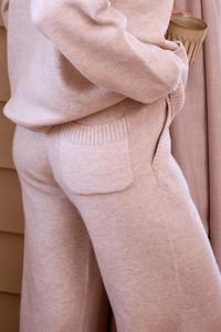 Conjunto Deportivo Largo de Punto Bordado Sólido de Invierno para Mujer - Product Image 6