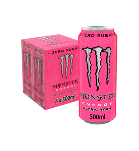 Monsterr Energy Ultra Rosa 12x500ml Cans Refreshing Pink Berry Drink 160mg Caffeine With B Vitamins And Taurine Wholesale - Product Image 3