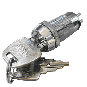 Interrupteur à clé de sécurité en alliage de zinc de qualité supérieure avec finition chromée, 2 clés, contacts et bornes plaqués argent - Product Image 6