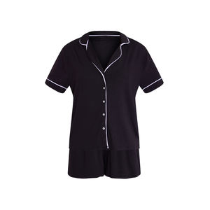 Ensemble de pyjama short tricoté personnalisé pour femme, taille élastique, respirant, séchage rapide, tenue décontractée, vente en gros - Product Image 5