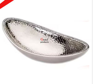 Bol de service de forme ronde en métal fini doré au look incroyable pour restaurant et bar d'hôtel - Product Image 5