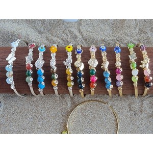 Bohemian Style Fashion <b>Beaded</b> <b>Bracelets</b> Gold and Silver Plated with Vibrant Stones <b>for</b> Resale Appeal - Product Image 2