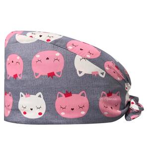 Venta caliente ajustable logotipo personalizado satén Scrub Caps Médico Quirúrgico Enfermeras Ropa cómoda gorra quirúrgica de algodón - Product Image 2