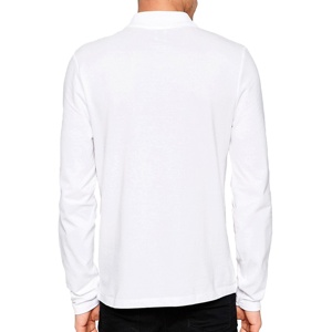 Piqué de style d'été pour hommes, polo à manches longues, col côtelé, patte de patte à deux boutons, design ajusté respirant, tricoté - Product Image 2