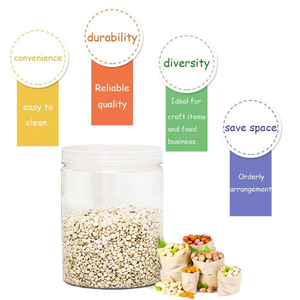 Tarro de almacenamiento de alimentos de plástico transparente de 180ml al por mayor con tapa transparente para productos secos aperitivos dulces frutos secos organización de cocina - Product Image 2