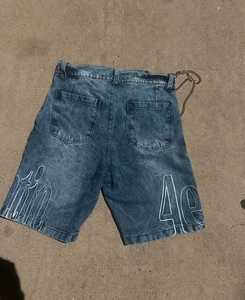 Wholesale Custom <b>Men's</b> Comfortable OEM Denim <b>Shorts</b> with custom Screen printing Factory Price <b>Men</b> Clothing Denim <b>Shorts</b> - Product Image 3